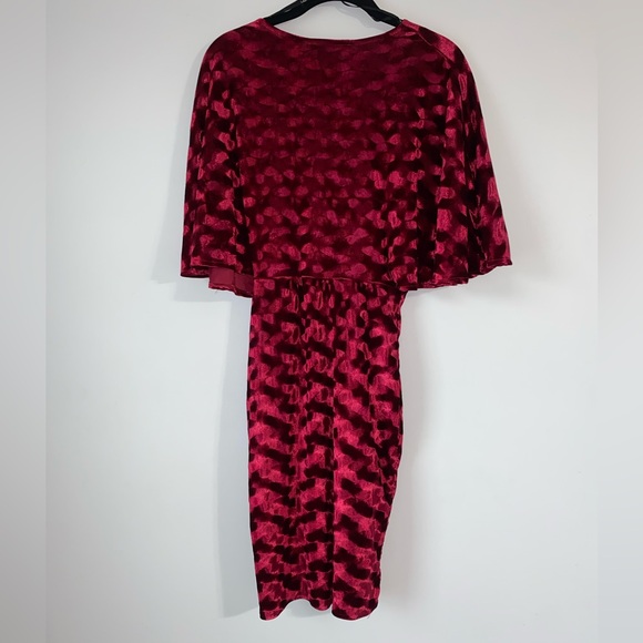 Lulu’s Mesmerize on the Prize Burgundy Velvet Wrap Dress - Picture 8 of 10